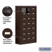 Salsbury Cell Phone Storage Locker - 7 Door High Unit (8 Inch Deep Compartments) - 21 A Doors - Bronze - Surface Mounted - Resettable Combination Locks